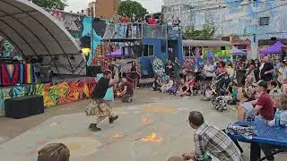 The Rusty Iris Art Bus - Kirk Makes a Ring of Fire with the Fire Dart on 05 27 23 Show 1
