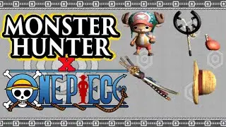 One Piece X Monster Hunter - Collaboration - DLC - MH4G - コラボ -  ワンピース - Zoro Usopp Luffy Nami