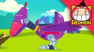 Make a Dinosaur Spaceship | Dino Vehicle Assembly | 4K cartoon | REDMON