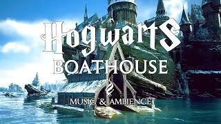 Boathouse at Hogwarts - Cozy January - Hogwarts Legacy Ambience - Harry Potter Music