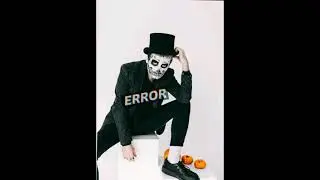 Man in Black Suit Jacket and Black Pants With Scary Face Paint #shorts