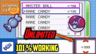 How to get unlimited rare candy and master ball in Pokemon fire Red | Pokemon fire Red top cheats