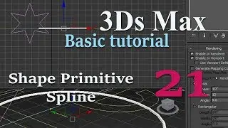 3ds max basic tutorial bangla #21 | Shape primitives | Spline