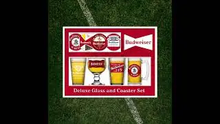 Budweiser Beer Glass + Coaster Gifts