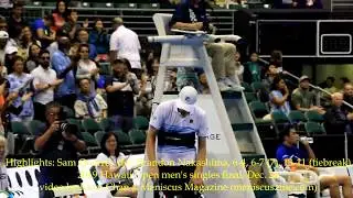 Sam Querrey def. Brandon Nakashima: 2019 Hawaii Open men's final highlights - Meniscus Magazine