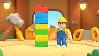 Roblox Baby Builder Dropped the Tower 🧱 | Nursery Rhymes for Kids & Baby Songs