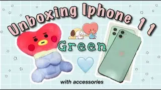 iPhone 11 unboxing [Green,128GB] 💚 with accessories ✨