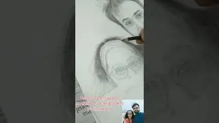 My first step by step couple portrait video @ IGNFA ...!! 😊#sketch#IGNFA#potrait#viralvideo