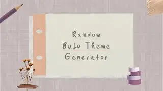 Bullet Journal Theme Generator (A to Z!) #Shorts