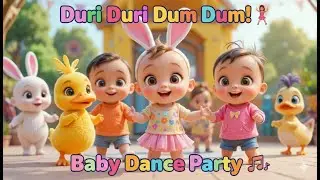 Dudi Dudi Dam Dam Dance 💃 | Dodi Dodi Dum Dum Baby Dance Party | 3D Animated Funny Kids Rhymes