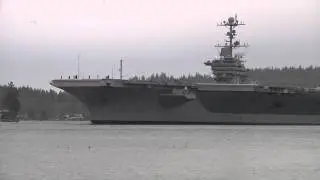 U.S.S. Stennis navigates into Sinclair Inlet on December 18, 2010