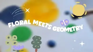 🎨 Floral Abstract Art | Modern Line & Circle Design | Colorful Drawing Ideas | Easy Drawing #shorts 