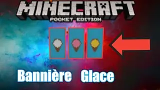Comment fabriquer une banni&egrave;re en dessin de cornet de glace dans MINECRAFT/MCPE/PS4/PS VITA(1)