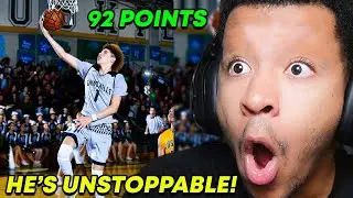 Reacting to LaMelo Ball 92 POINT GAME for the FIRST TIME!
