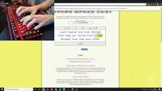 I do a typing speed test (98 WPM, unedited)