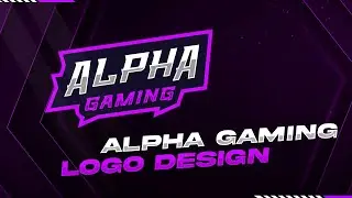 Alpha Gaming logo Design | Adobe Illustrator CC 2020