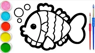 Fish POP IT Drawing, Painting & Coloring For Kids and Toddlers_ Easy Art.