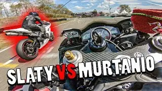 YAMAHA R6 VS HONDA CBR 600 | Murtanio VS Slaty | Pure Sound RAW