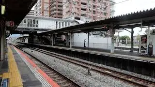 227系中オカR27+L37+L38編成　試運転列車　放出駅3番のりば通過　2025年9月4日撮影