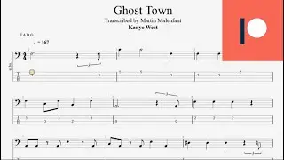 Kanye West - Ghost Town (bass tab)