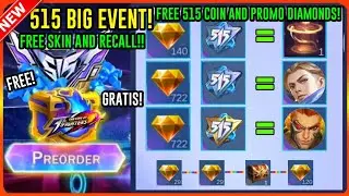 NEW!! 515 BIG MAIN EVENT FREE 1100 PROMO DIAMONDS + RECALL PERMANENT | MOBILE LEGENDS