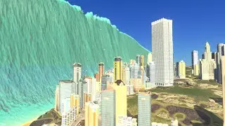 500.0 Mega Tsunami Destroys Island-City