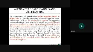 Lecture 22 Amendments of applications and specifications