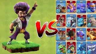 Party Wizard Vs All Troops | Clash of Clans | COC 11th Anniversary