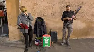 Beautiful street music in Rome, Italy
