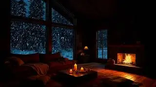 Emberlight Piano Stillness | Snowbound Night Room for Deep Sleep and Quiet Rest
