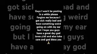 Bad news😭 and thank you for taking your time to read this🙏