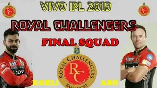 2019 IPL RCB FULL SQUAD