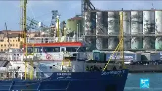 Migrant rescue boat carrying 47 refugees docks in Sicily