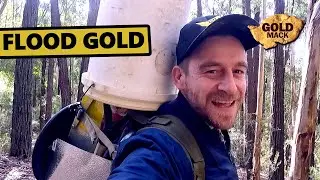 Finding Gold Using New Backpack for the Highbanker