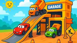 🔥 Super Garage Toy Cars for Kids | Construction Trucks Playset 🚗🏗️