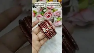 Peacock Design Rajasthani Lac Bangles #bangles #Lac Bangles #trending #chura #Jaipuri Lac Bangles
