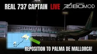 Real Airline Captain LIVE | ZIBO MOD 737 | Ibiza - Palma | Reposition after Diversion!