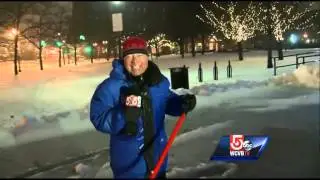 Boston snow turns to slush