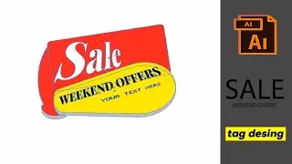 How to Make a Sale Tag Design | #Price_Tag | Adobe Illustrator Tutorial | ashoke concept