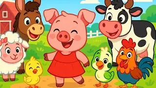 🐷👗 La Cerdita PEPITA con Vestido Rojo  &iexcl;Qu&eacute; Bonita en la Granja! 🎶🌸Canci&oacute;n infantil divertida