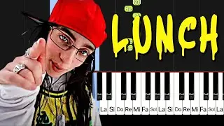 Billie Eilish - LUNCH Piano Cover Tutorial Karaoké Paroles