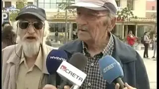 Crazy Old Man BARKS, MOOS at reporters interrupts LIVE interview Crete, Greece FUNNY VIDEO