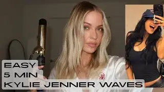 EASY 5 MIN KYLIE JENNER VIRAL WAVY HAIR TUTORIAL | Holly Ward