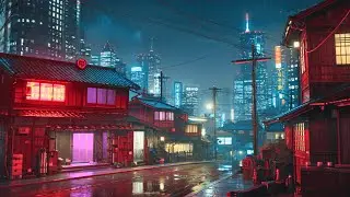 Rainy Futuristic City | Cyberpunk Lofi Chill Mix