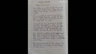 Story writing on bundle of sticks (English grammar)