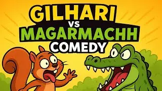 🐊 Magarmachh aur Chalu Gilhari 🤣 | Kids Funny Cartoon. #1000subscriber #100kviews 