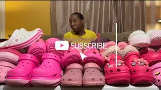Showing Off All Pink Crocs Collection Haul #pink #pinkcrocs #pinkcrocscollection #allpink #lovepink
