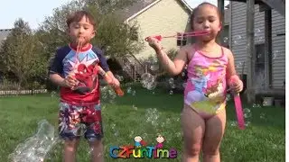 GAZILLION Whirlwind Bubble Blowing Chasing Popping Outdoor Fun Activity! Disney Bubble Wands