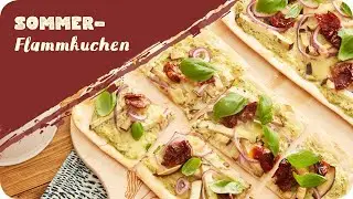 Sommerlich leicht: Flammkuchen mit Melanzani