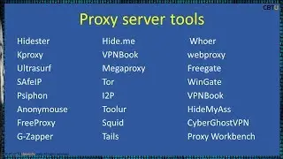 3.10 Proxy server tools  - 2
